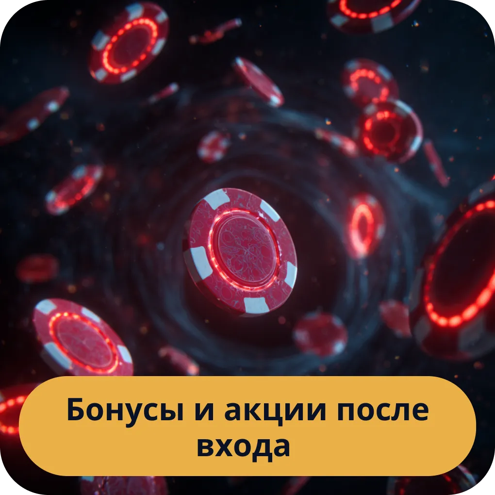 Бонусы и акции после входа